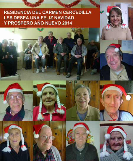 Residencia del Carmen Cercedilla les desea una feliz navidad y prospero año nuevo 2014
